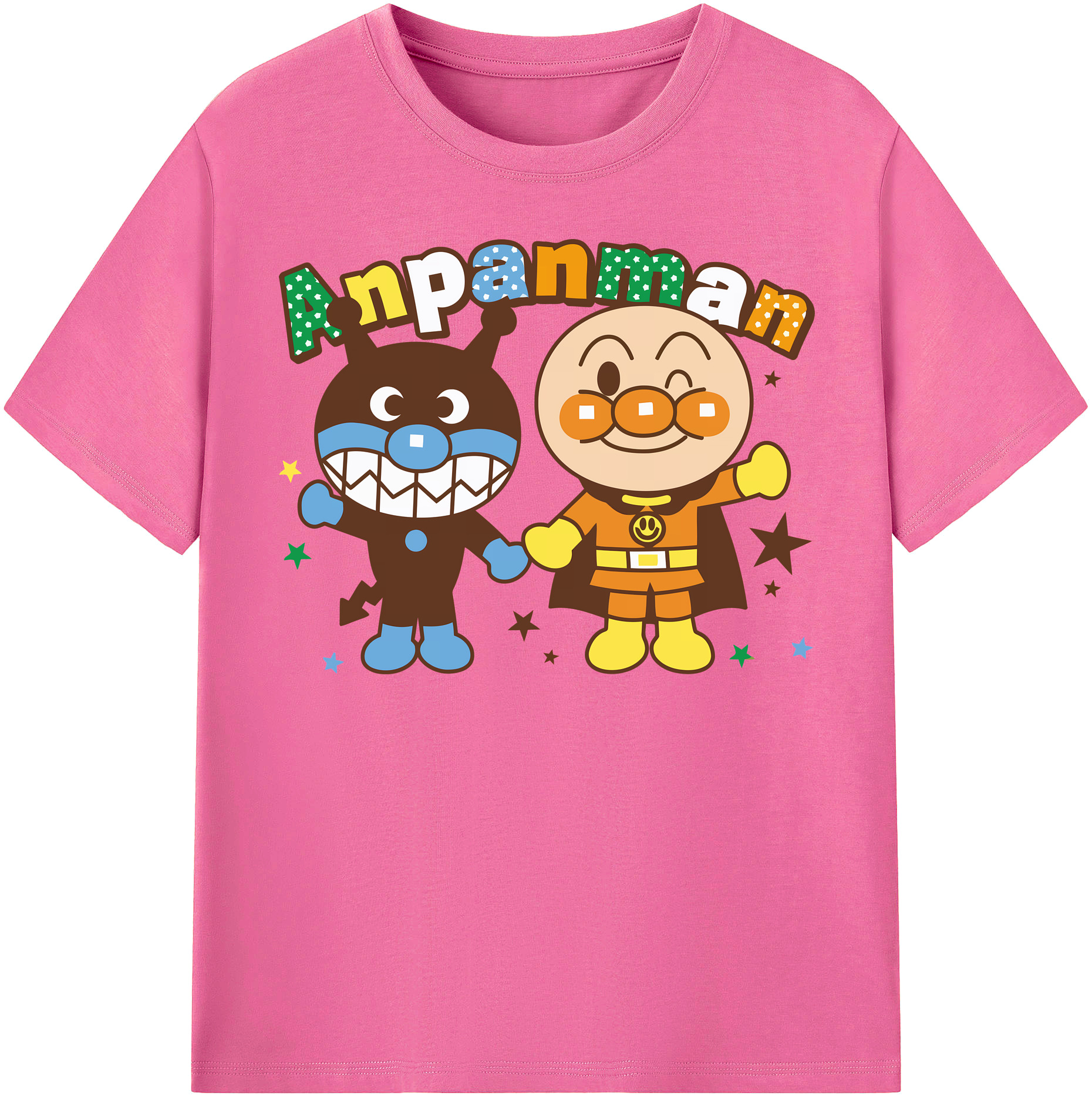 （画像用） アンパンマン Anpanman レディースカジュアルプリントTシャツ（綿100％）